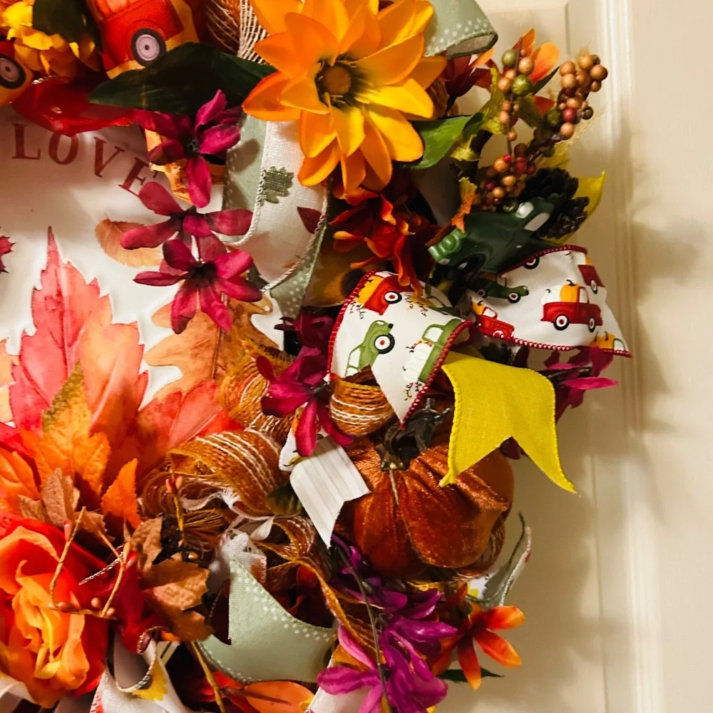 Fall wreath/ fall in love